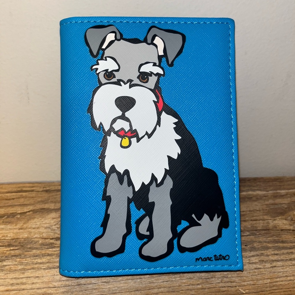 Marc Tetro schnauzer passport wallet ID holder